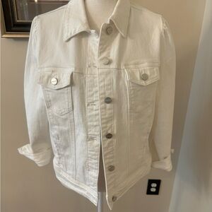 Sanctuary Sassy White Denim Jean Jacket. Size Large. Maybe worn three times!